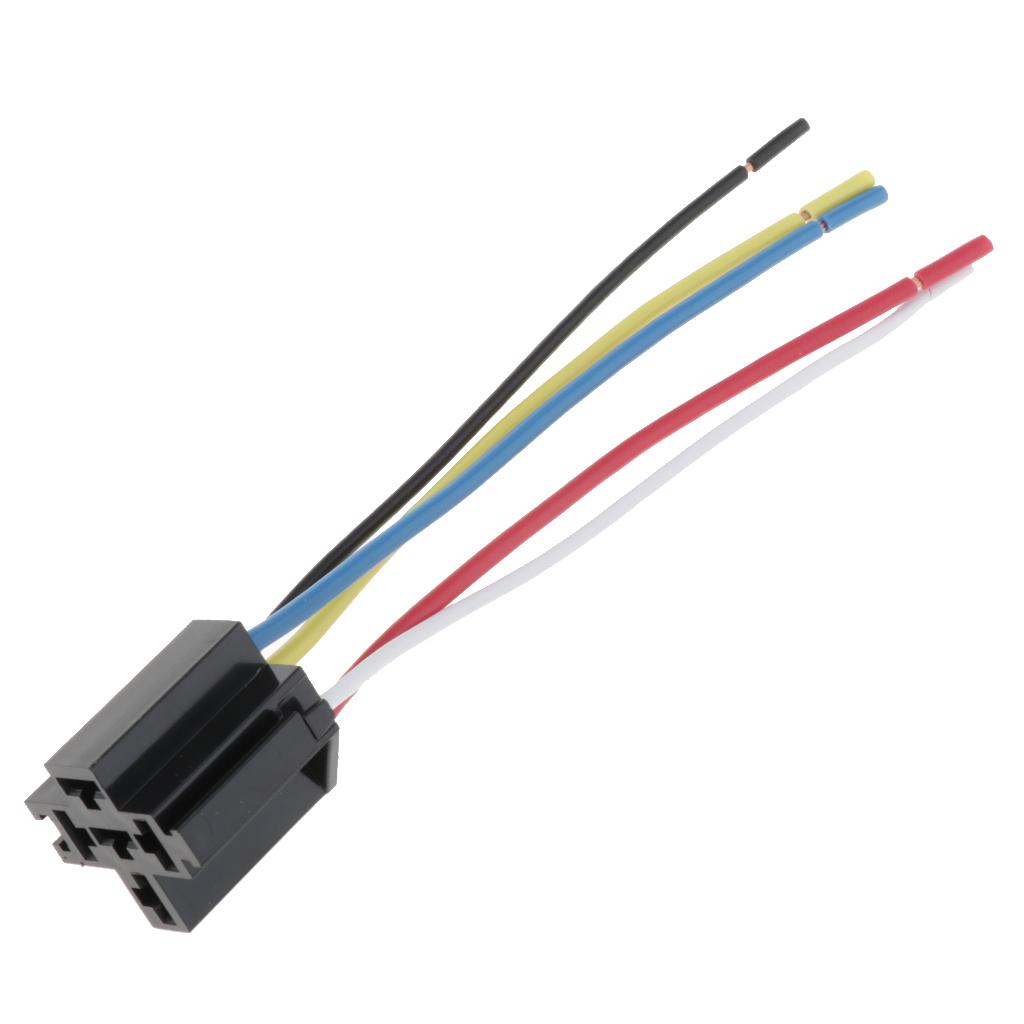 40A 5-Pin Relay Socket Harness Connector for Car Truck 