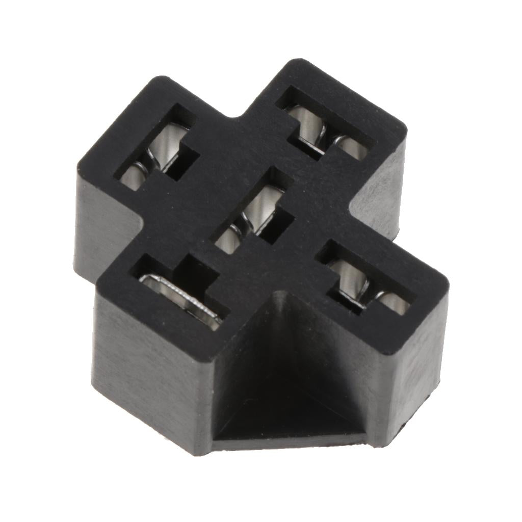 40A 5Pin Relay Connector PC Board Mount Micro Relay Socket PCB Thermoplastic