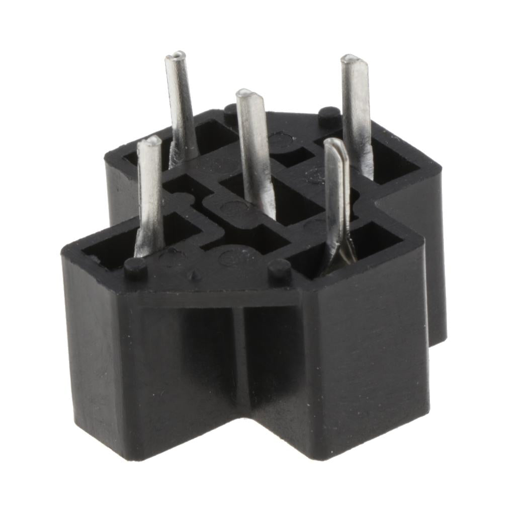 40A 5Pin Relay Connector PC Board Mount Micro Relay Socket PCB Thermoplastic