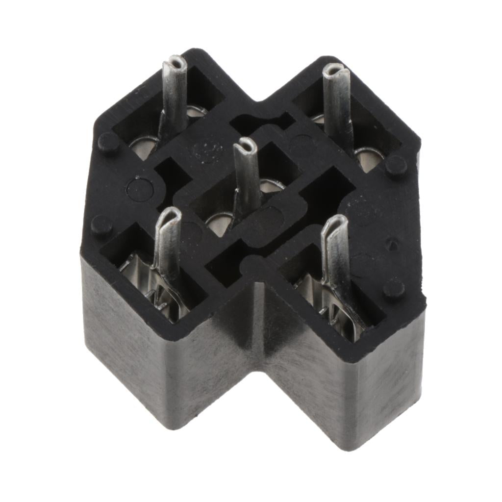 40A 5Pin Relay Connector PC Board Mount Micro Relay Socket PCB Thermoplastic