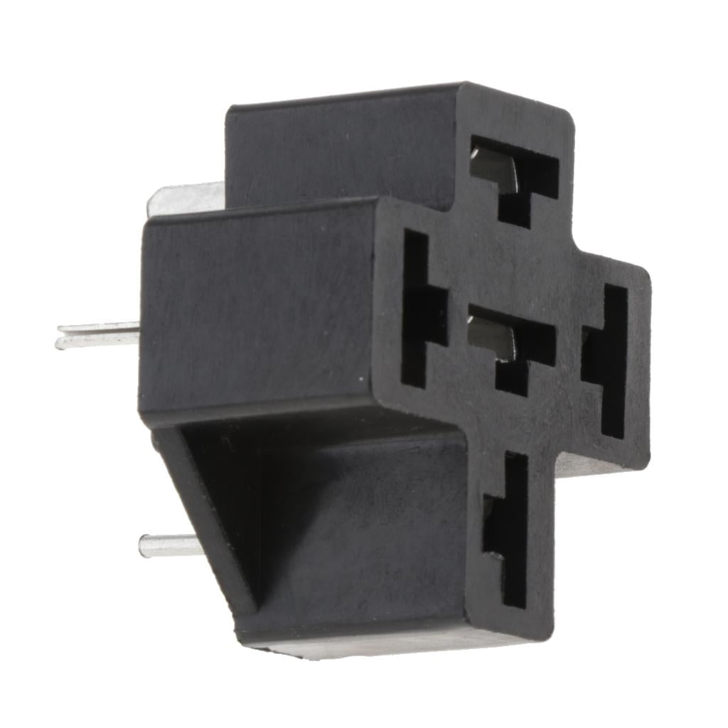 40A 5Pin Relay Connector PC Board Mount Micro Relay Socket PCB Thermoplastic