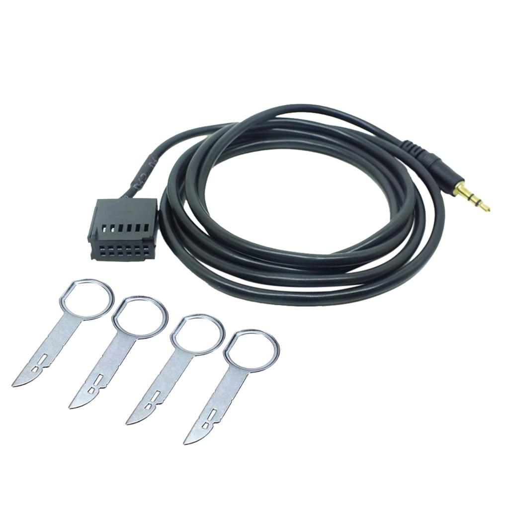 3.5mm Male Aux Audio Input Connector Cable Adapter for Ford Focus Mondeo
