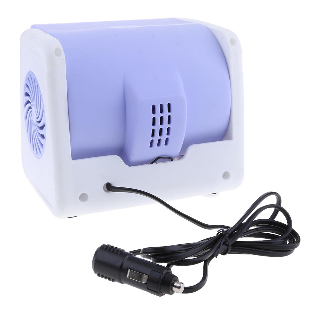Mini Automobile Mute Vaneless Cooling Fan Speed Turbofan for 12V/24V Car 12V