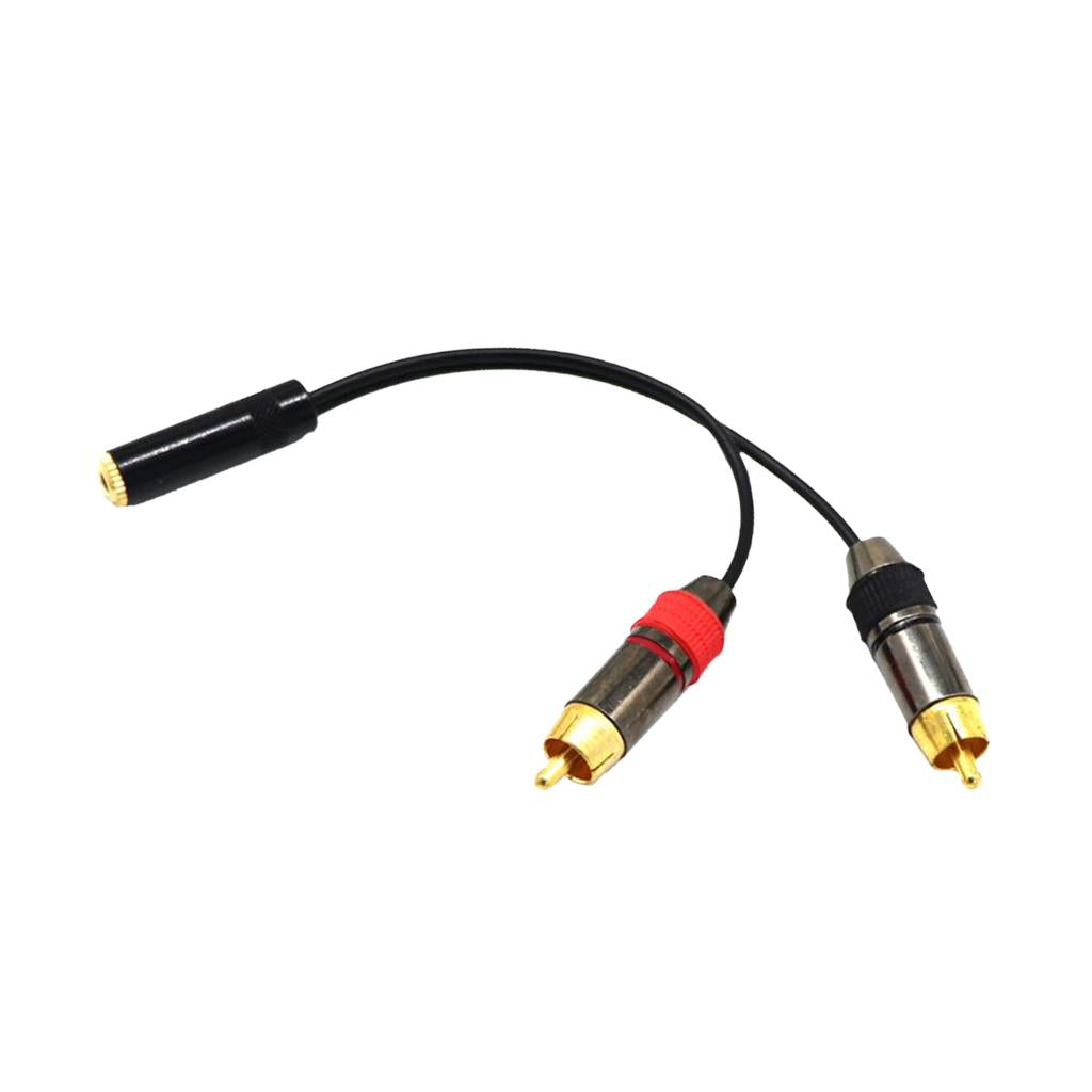 3.5mm female Stereo Jack to 2 RCA Male Phono Y Splitter Cable