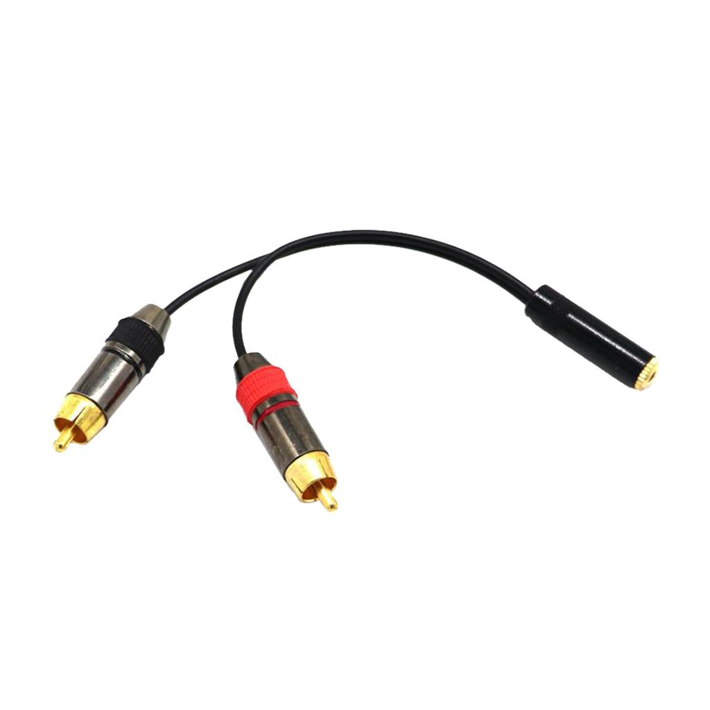 3.5mm female Stereo Jack to 2 RCA Male Phono Y Splitter Cable
