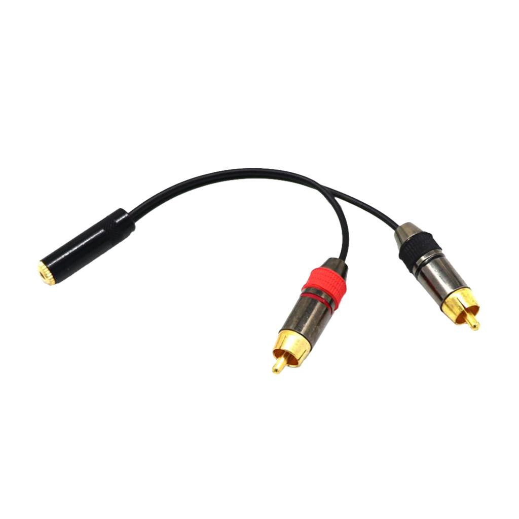 3.5mm female Stereo Jack to 2 RCA Male Phono Y Splitter Cable