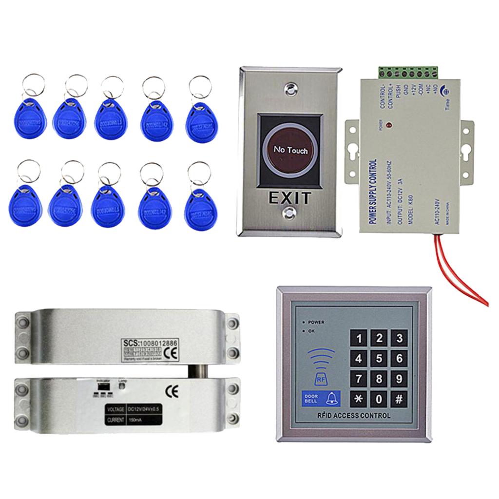 Door Access Control Fingerprint ID Card KeyPad System Electric Door Lock