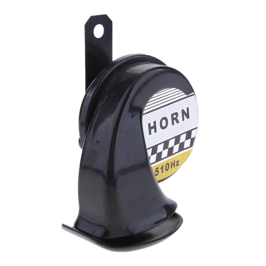 Car Motorcycle 130dB Loud Snail Air Horn Siren Waterproof 510hz 12V DC Black