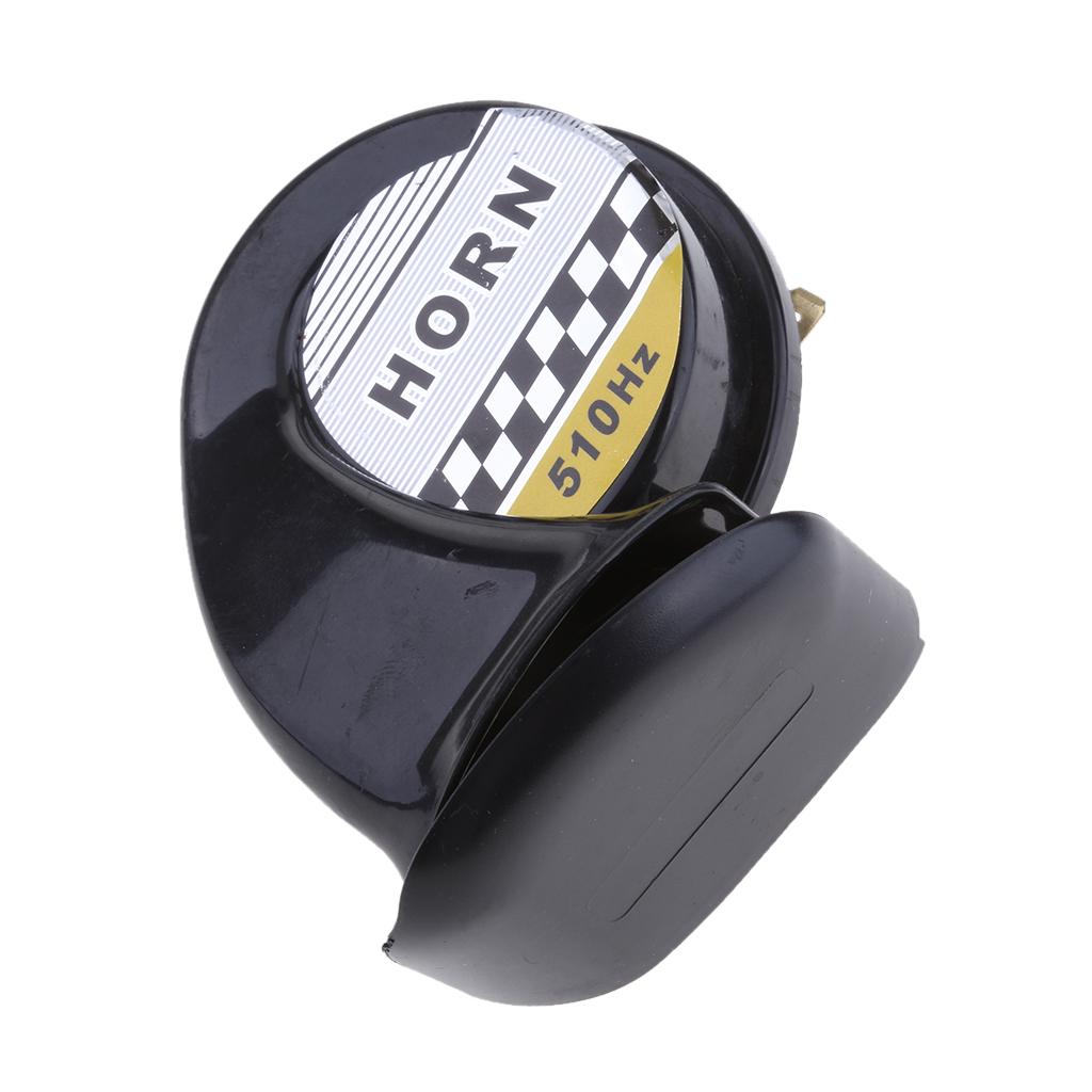 Car Motorcycle 130dB Loud Snail Air Horn Siren Waterproof 510hz 12V DC Black