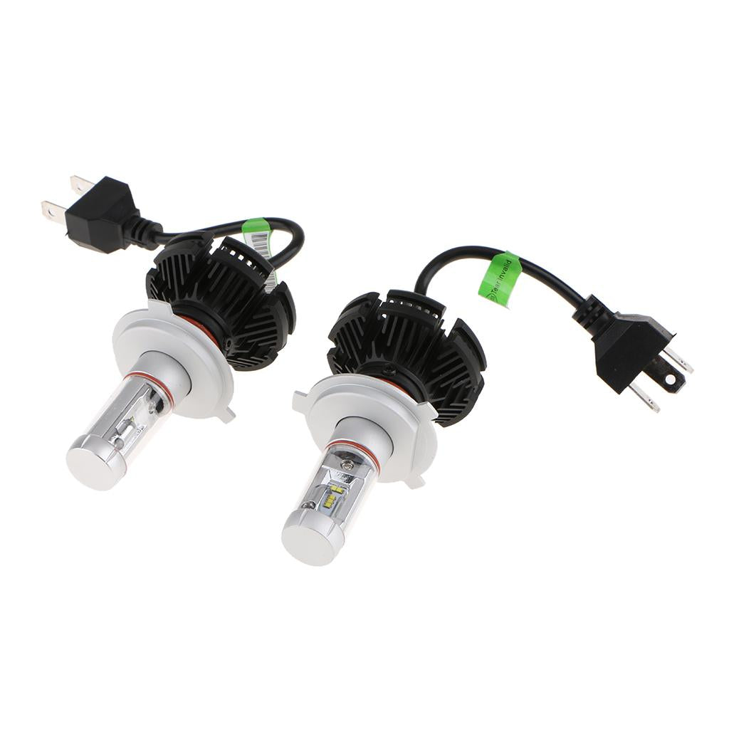 50W LED H4 6000LM Headlight Conversion Kit High Low Beam Bulb black