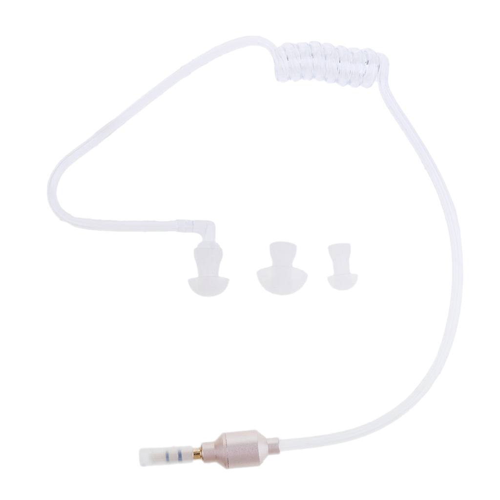 3.5mm Mono Headset Earphone Stereo Air Tube Mic Earpiece Lightweight 2Pcs