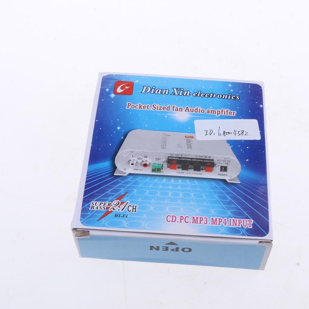Car Amplifier 2.1 Channel DC 12V Subwoofer DIY Cars Powerful Auto Computer 