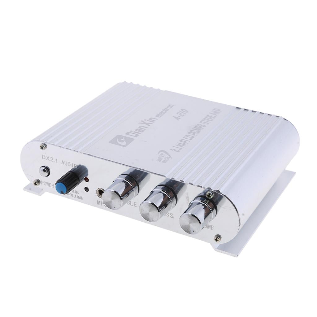 Car Amplifier 2.1 Channel DC 12V Subwoofer DIY Cars Powerful Auto Computer 