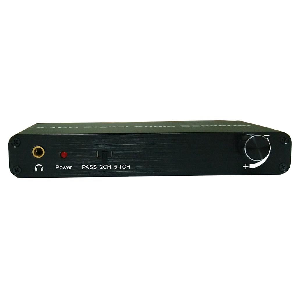 5.1CH Digital Audio Decoder 192kHz Volume Control Toslink Coaxial Converter