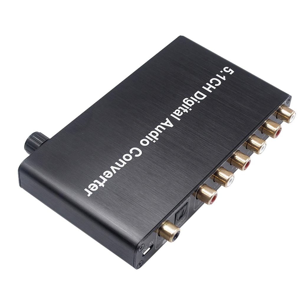5.1CH Digital Audio Decoder 192kHz Volume Control Toslink Coaxial Converter