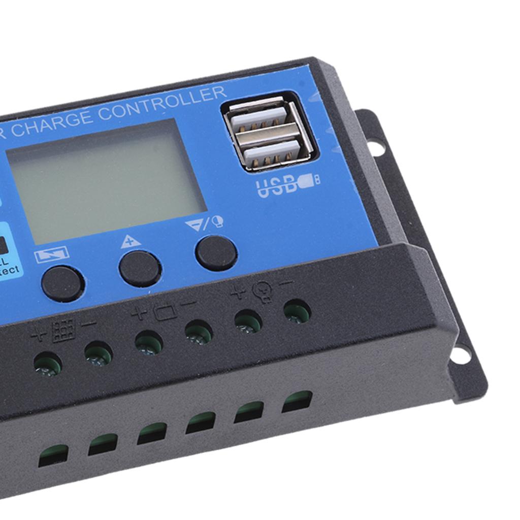 10A Solar Panel Charger Controller LED Lamp Water Pump Energy Save 12V/24V 
