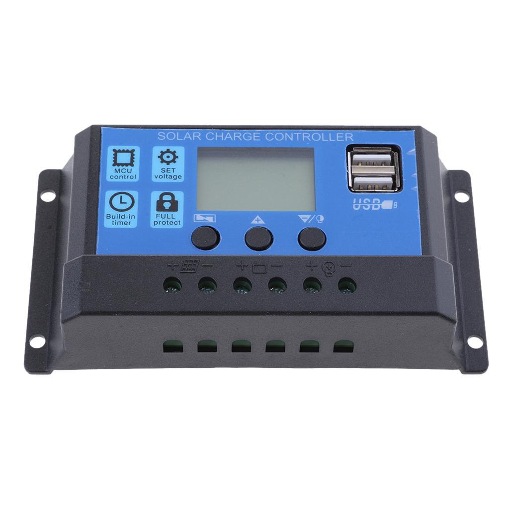 10A Solar Panel Charger Controller LED Lamp Water Pump Energy Save 12V/24V 