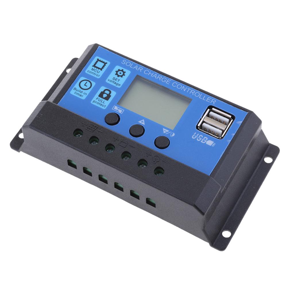 10A Solar Panel Charger Controller LED Lamp Water Pump Energy Save 12V/24V 