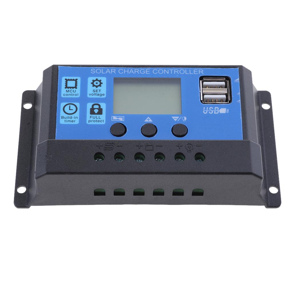 30A Solar Panel Charger Controller LED Lamp Water Pump Energy Save 12V/24V 