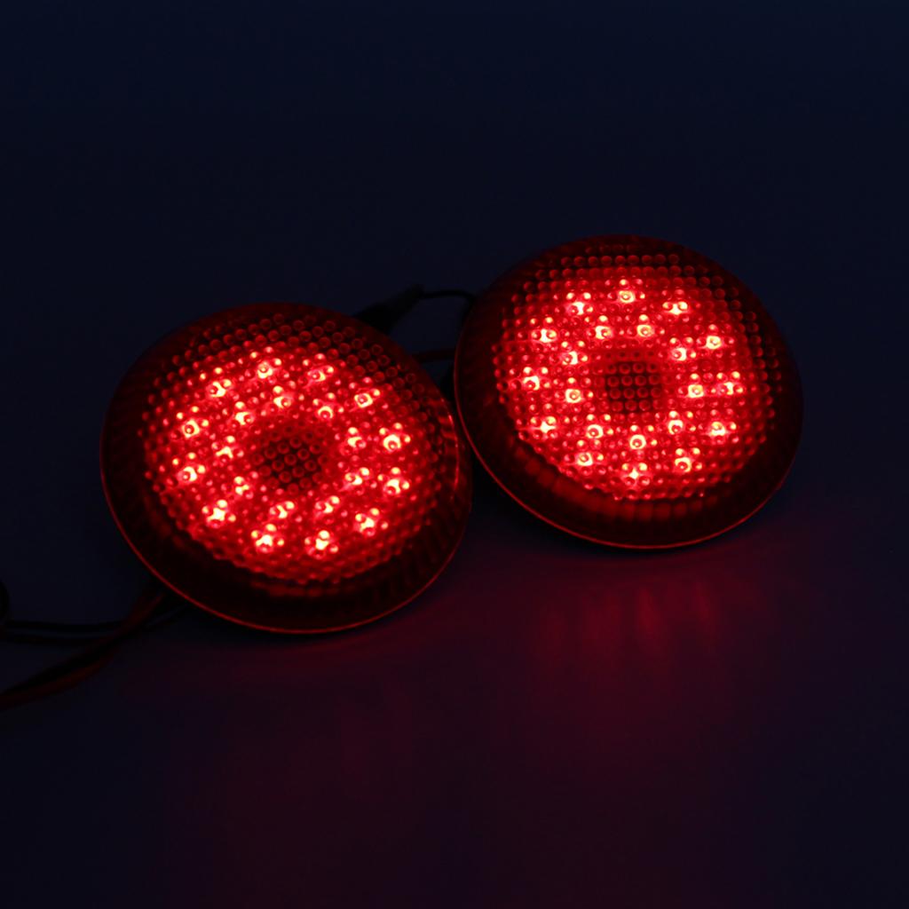Paired LED Rear Bumper Brake Light Reflector Tail for Toyota Corolla red