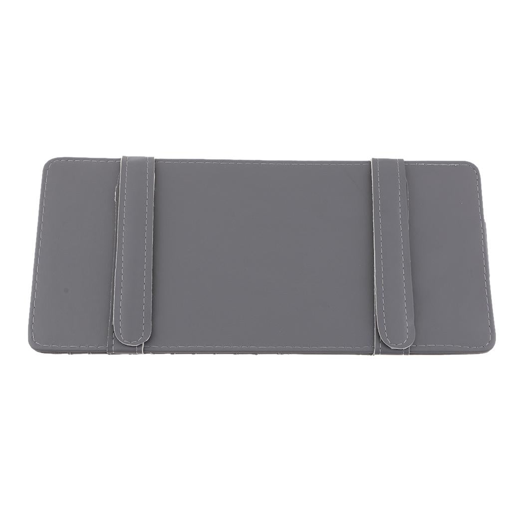 Car Sun Visor CD Clip Storage Pocket Visor Holder gray