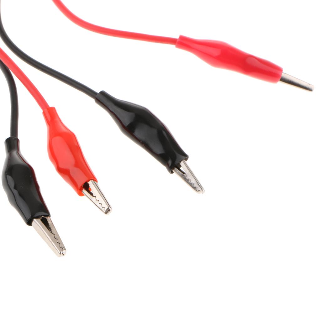 Alligator Clips to USB Male + Alligator Clips to USB Female Test Wire