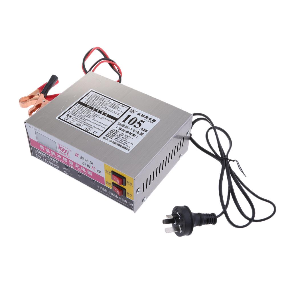 12V/24V Car Battery Smart Pulse Repair Charger LED for Motorcycle,Truck AU