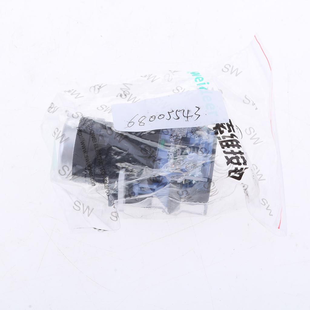 LA38-11 Ui 660V 10A Button Momentary Push Button Switch 1NO 1NC DPST  green
