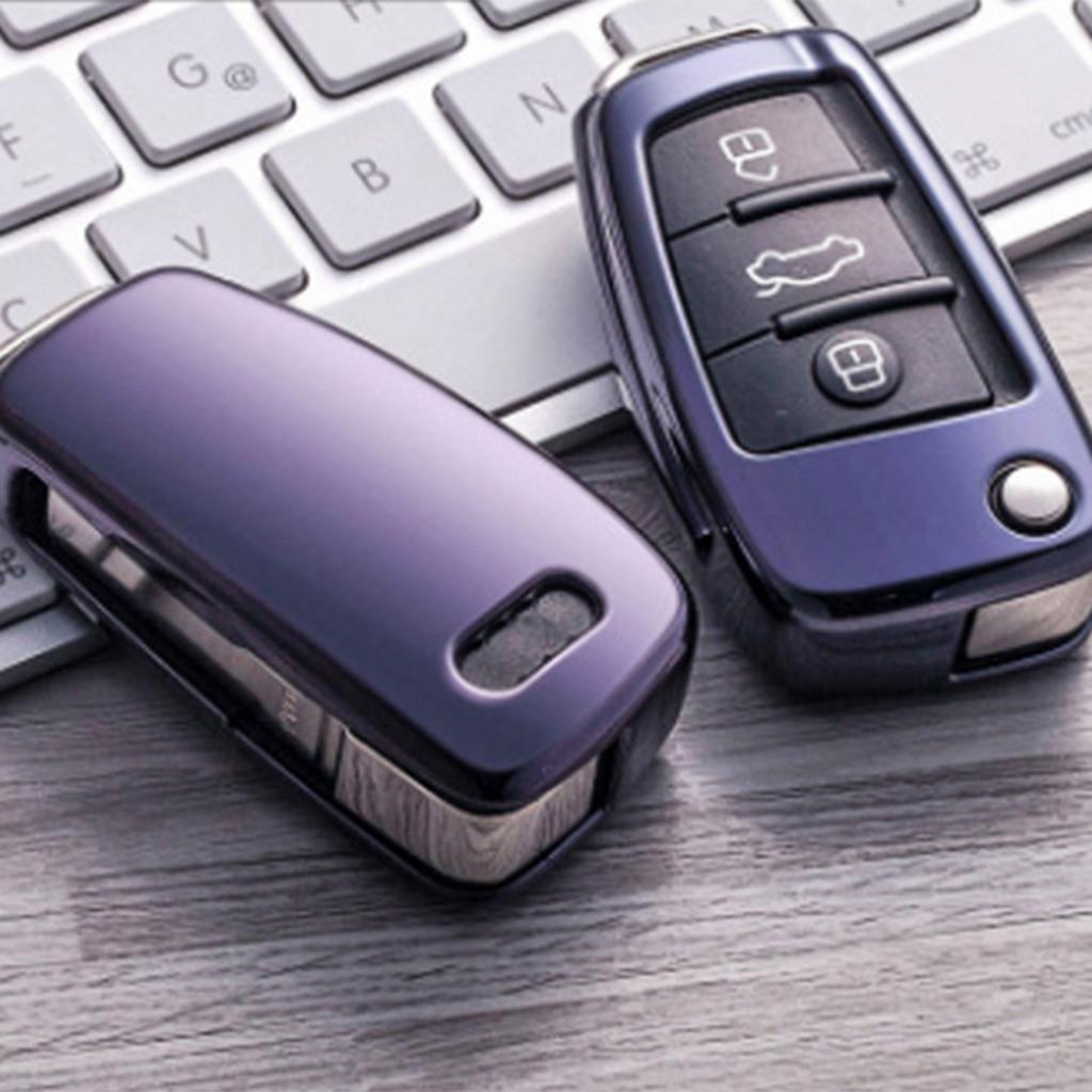 Keyless Remote Soft Key Fob Cover Case For Audi  A1 A3 A4 Q3 Q7 black