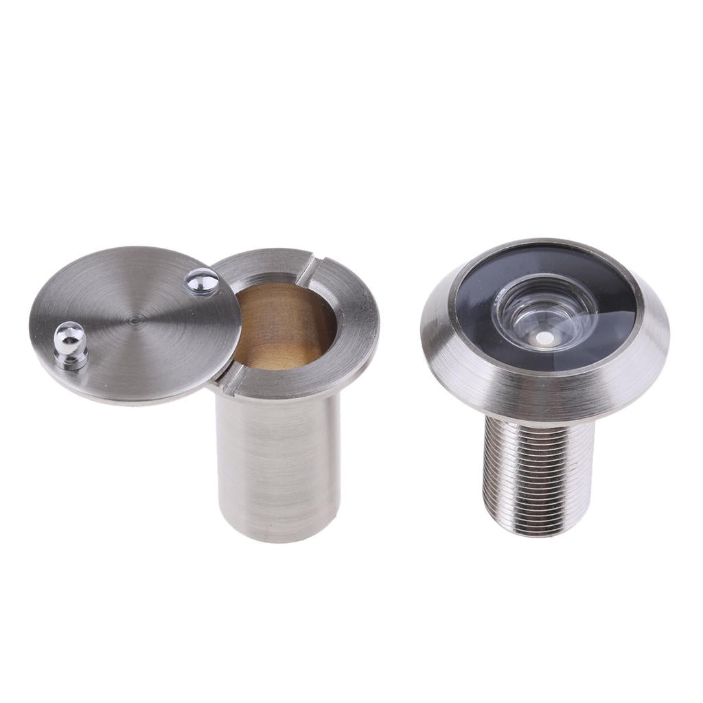 Entry Door Viewer Pure Copper HD 200 Wide Angle with Back Cover Silver
