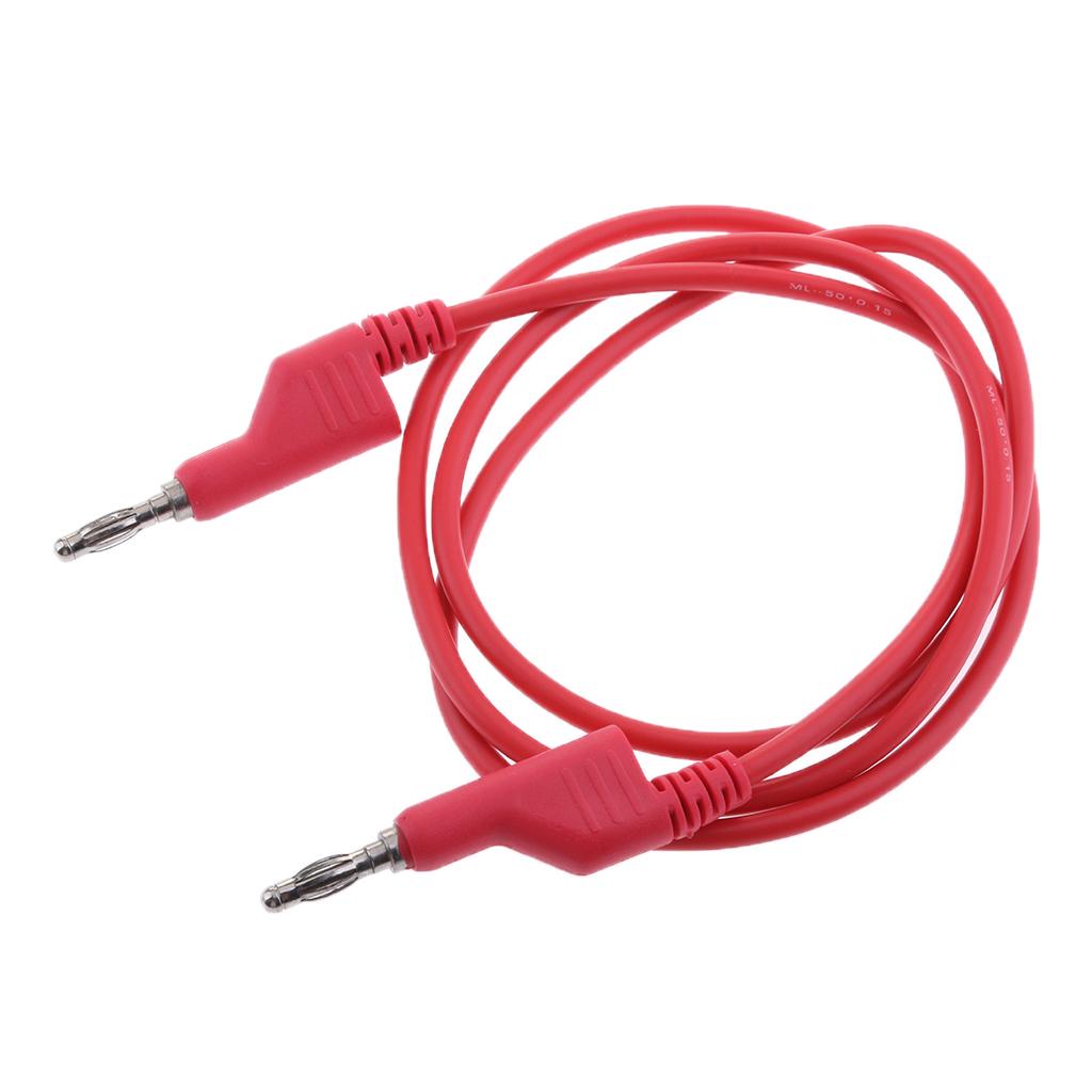 5Pieces 4mm Stackable Banana Plug Wire Soft Silicone Test Cable Lead