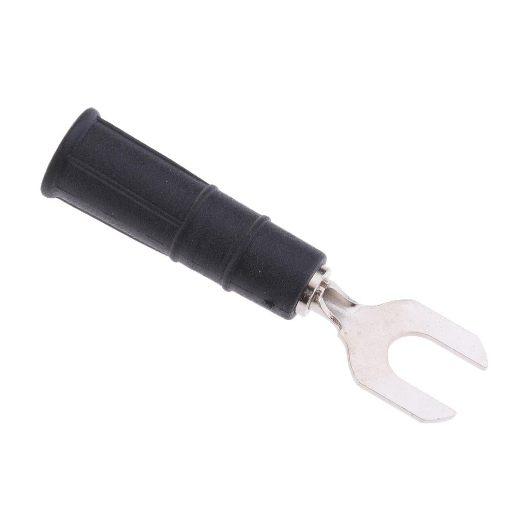 1x Fork Spade U-Type Terminals Insulated Cable Connector Cold Pressed Black