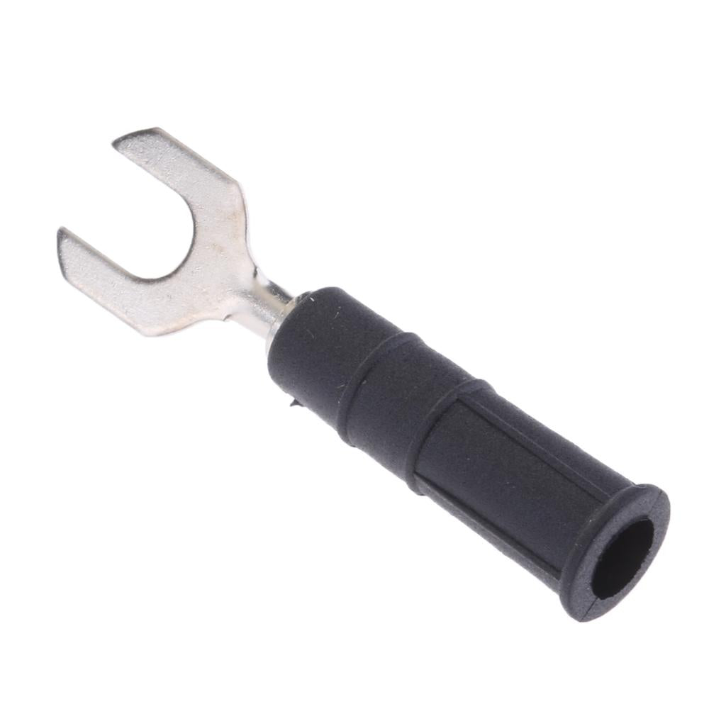 1x Fork Spade U-Type Terminals Insulated Cable Connector Cold Pressed Black