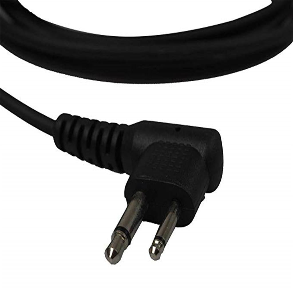 2 Pin Speaker Mic Microphone Earpiece Extension Cable for Two Way Radio 