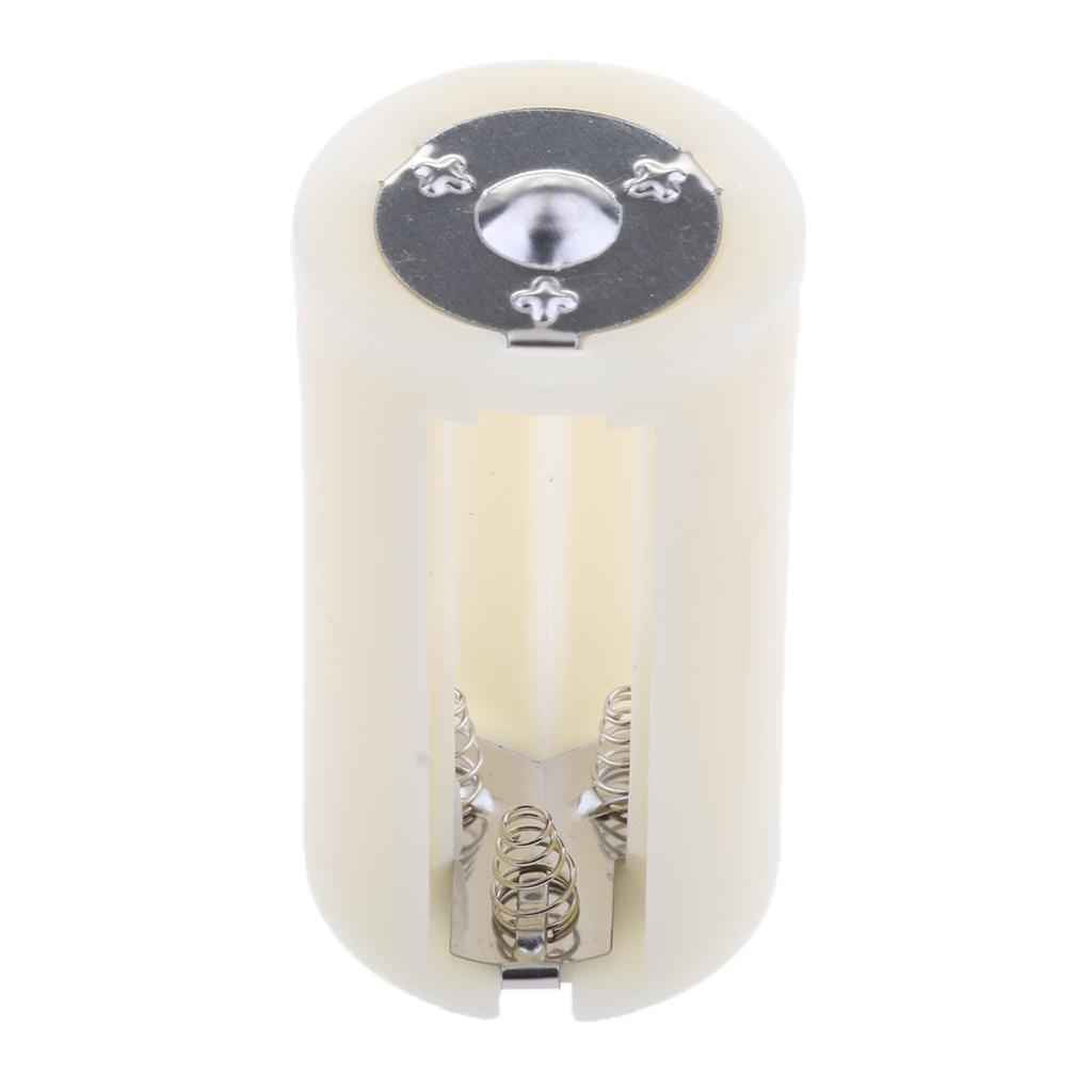 1.5V Parallel Battery Converters Adapter Case LR20 3 AA to D Type White