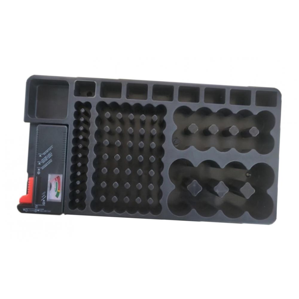 Battery Storage Organizer Box Battery Tester Kit for AAA/AA/9V/C/D Batteries