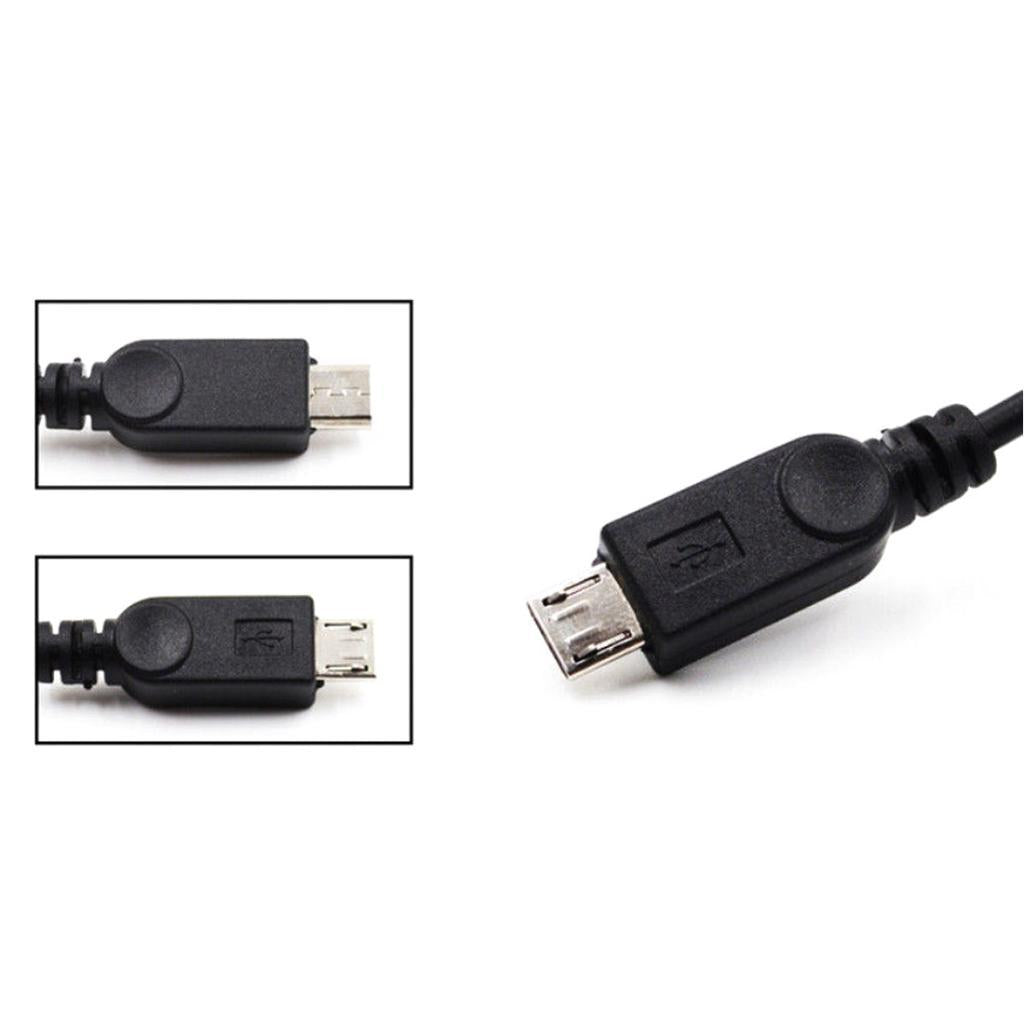 3xMicro USB Male to USB Female Host OTG Cable + Micro USB Adapter Y Splitter