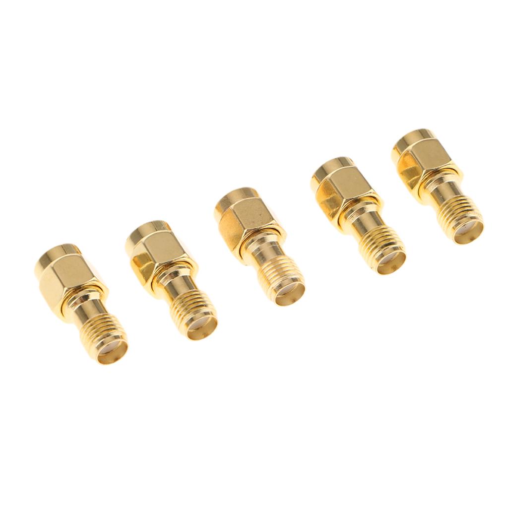 5Pieces SMA Male to Female SMA-JK RF Coax Radio Antenna Adapter Connector