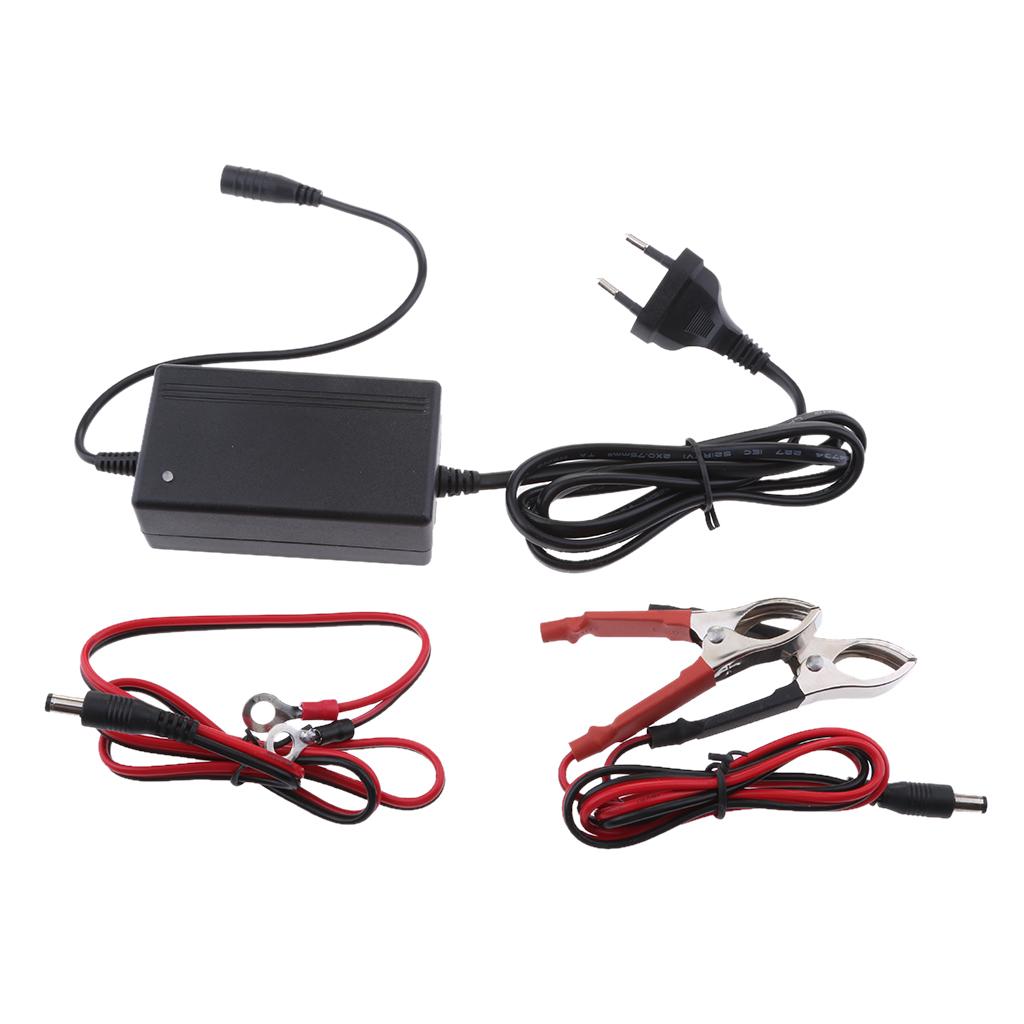 12V 1.5A Lead Acid Battery Charger For Toy Car Motorbike Quad Bike EU Plug