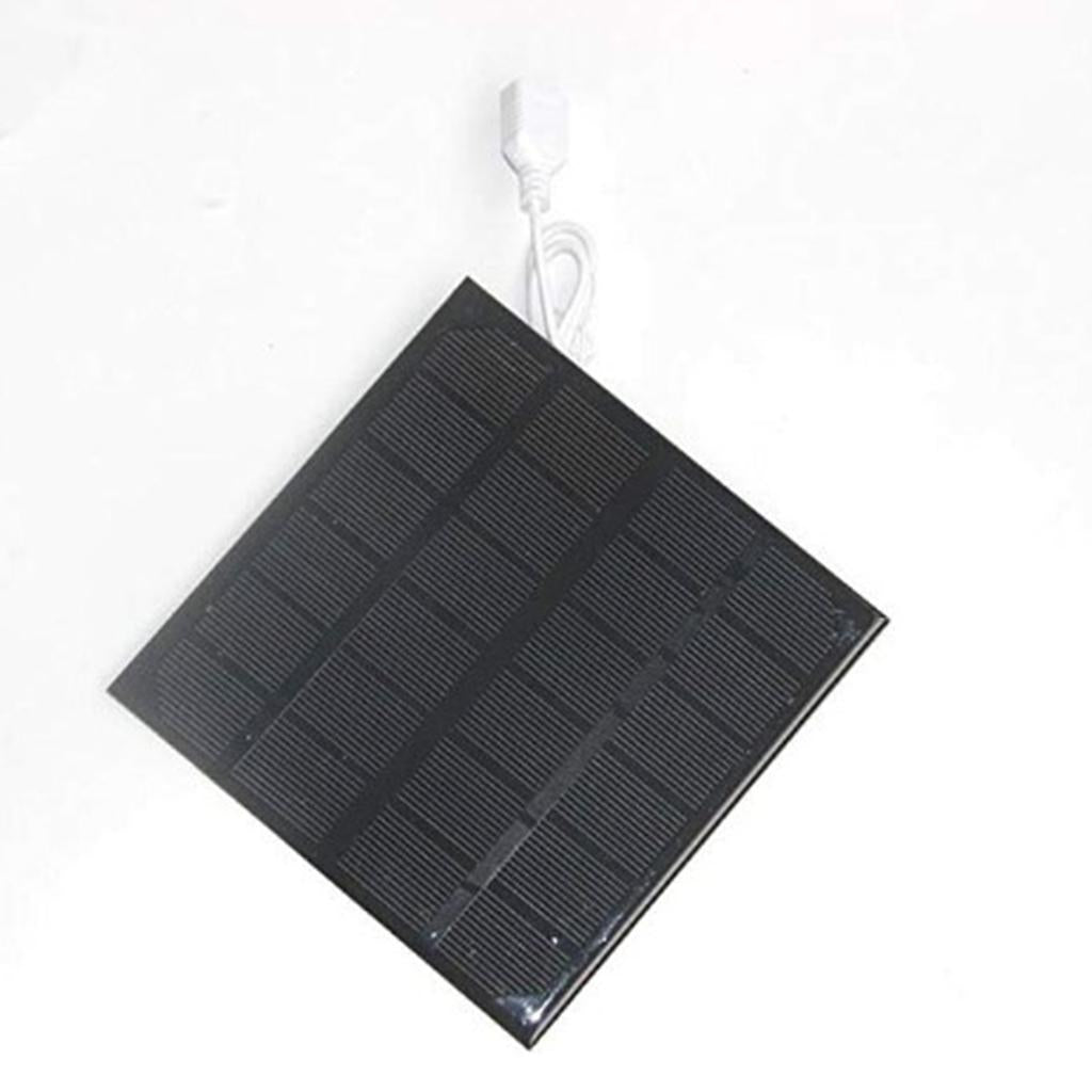 Solar Pannel Charger 5.2W with 8'' USB Port Cooling Fan for Car Camp Travel