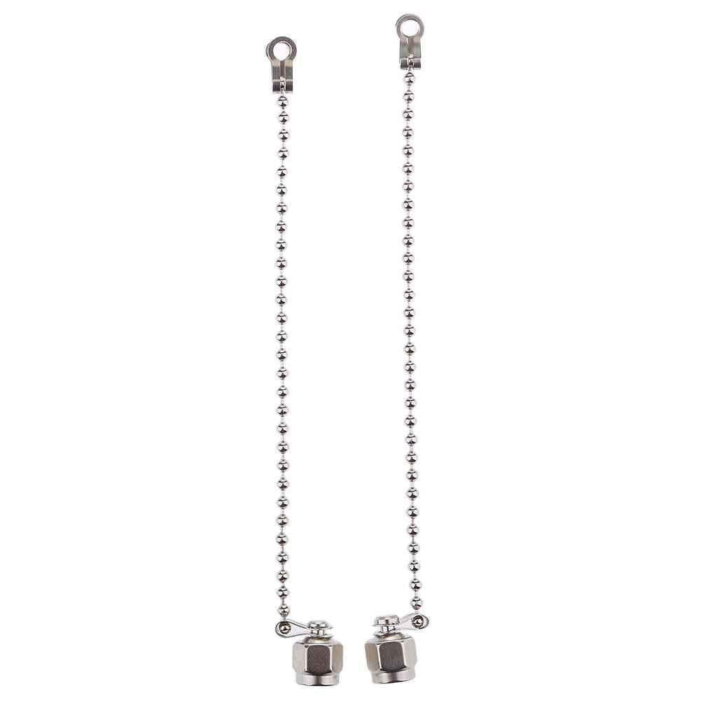 2Pcs SMA Connector RP.SMA Straight Protective Dustproof Cap Cover + Chain
