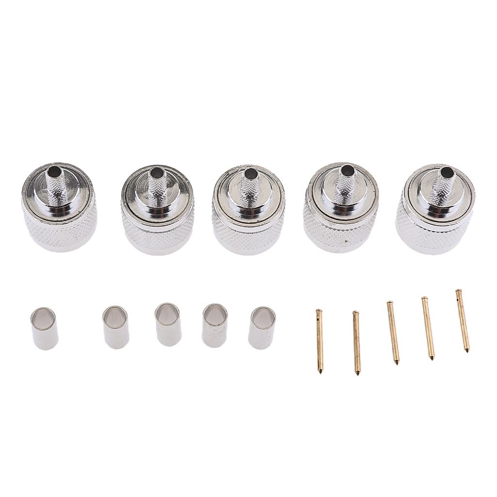 5pcs N Crimp Plug Male Connector For (KSR)LMR195 RG58 RG142 Coaxial Cable