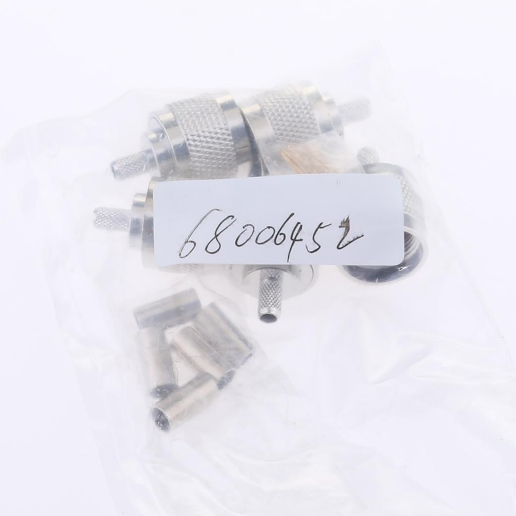 5pcs N Crimp Plug Male Connector For (KSR)LMR195 RG58 RG142 Coaxial Cable