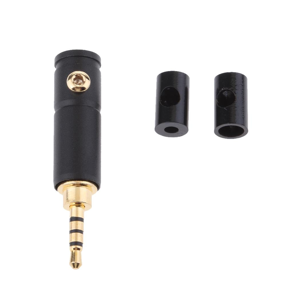 2.5mm 4 Pole Stereo Male Repair Headphone Jack Plug Metal Audio Soldering