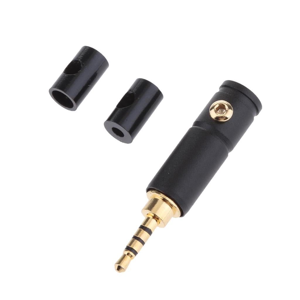 2.5mm 4 Pole Stereo Male Repair Headphone Jack Plug Metal Audio Soldering