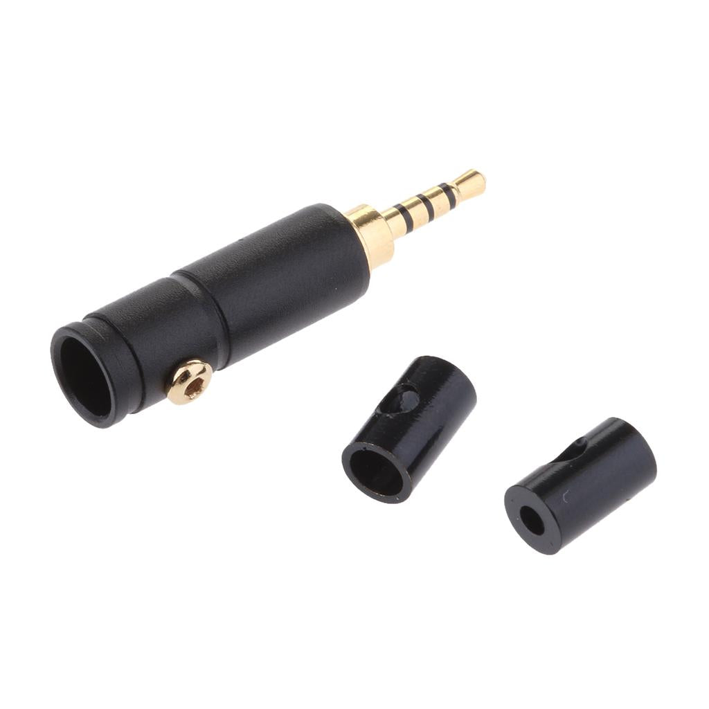 2.5mm 4 Pole Stereo Male Repair Headphone Jack Plug Metal Audio Soldering