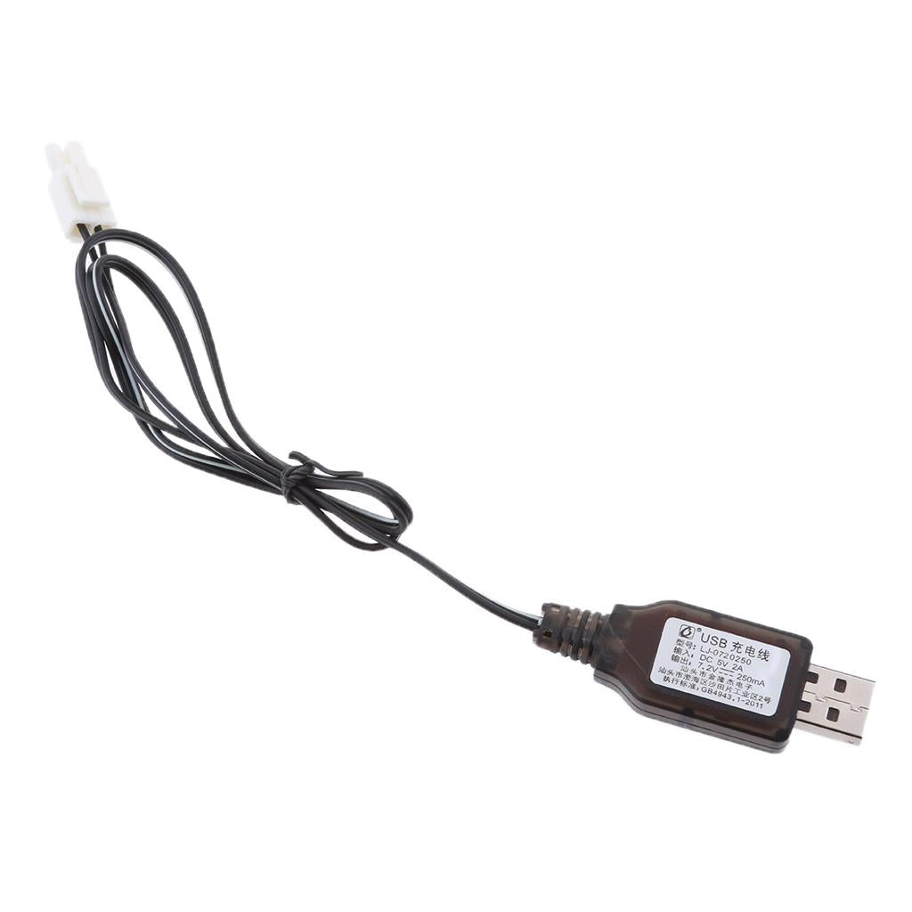 7.2V USB to EL-2P Plug NI-MH/NI-Cd Battery Charging Cable for RC Drone Toys