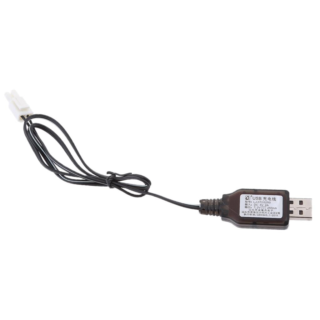 7.2V USB to EL-2P Plug NI-MH/NI-Cd Battery Charging Cable for RC Drone Toys