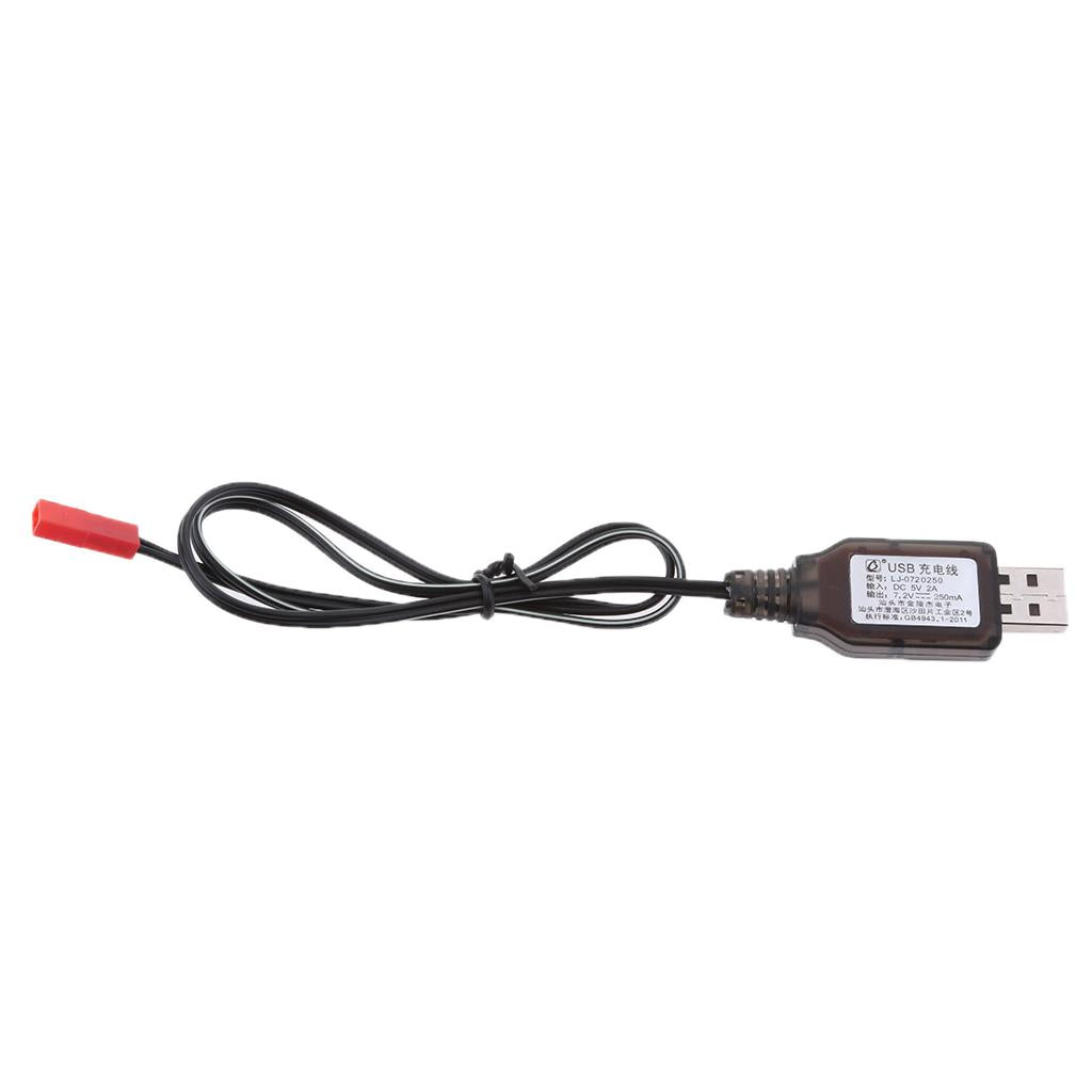 2x7.2V USB to JST-2P Plug NI-MH/NI-Cd Battery Charging Cable for RC Drone Toys