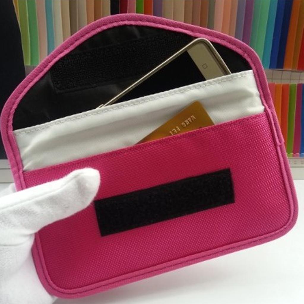 Cell Phone Anti-tracking Anti-GPS RFID Signal Blocker Pouch Bag  Rose Pink